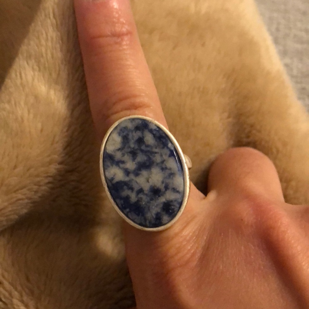 Blue statement ring